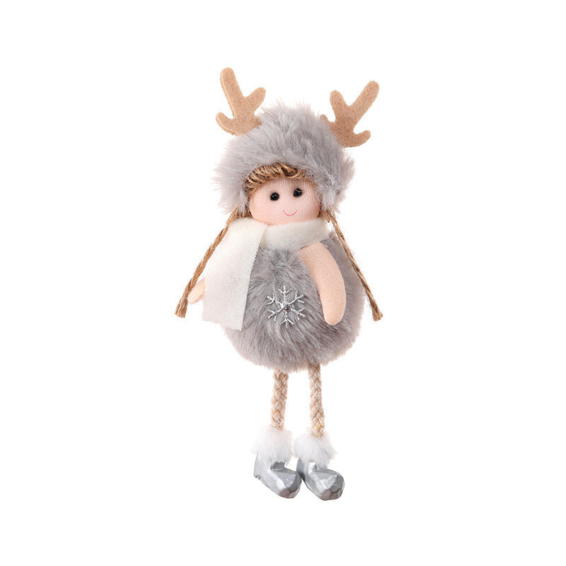 Angels - Hanging Style For Xmas Tree - 4 Colours + 4 Designs, Choose Angel style: Snow Flake, Choose Your Angel Colour: Grey