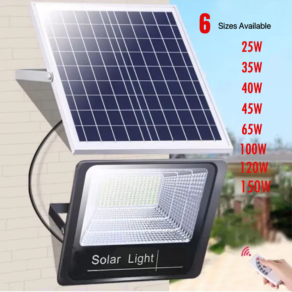 Solar Street Style Lamp - Continuous Or Timed Lighting - Remote Control - 6 Sizes