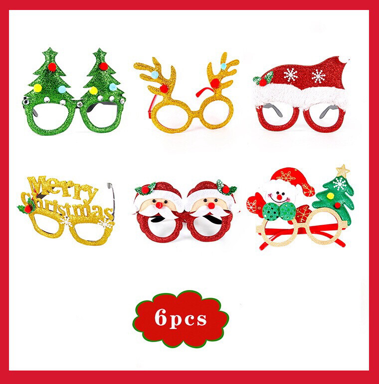 Xmas Novelty Glasses To Bring The Smiles To The Party, Choose Your Pack: 6pc Pack