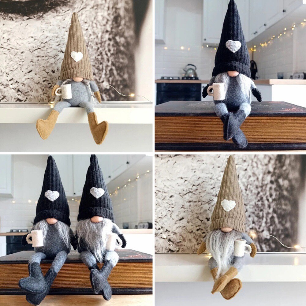 Xmas Gnomes - Black &amp; Brown Coloured - Boy or Girl