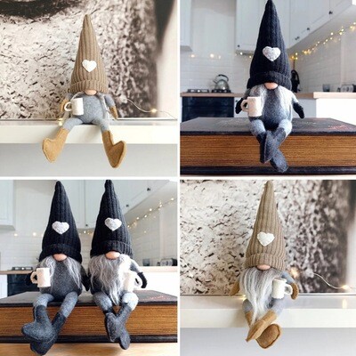 Xmas Gnomes - Black &amp; Brown Coloured - Boy or Girl