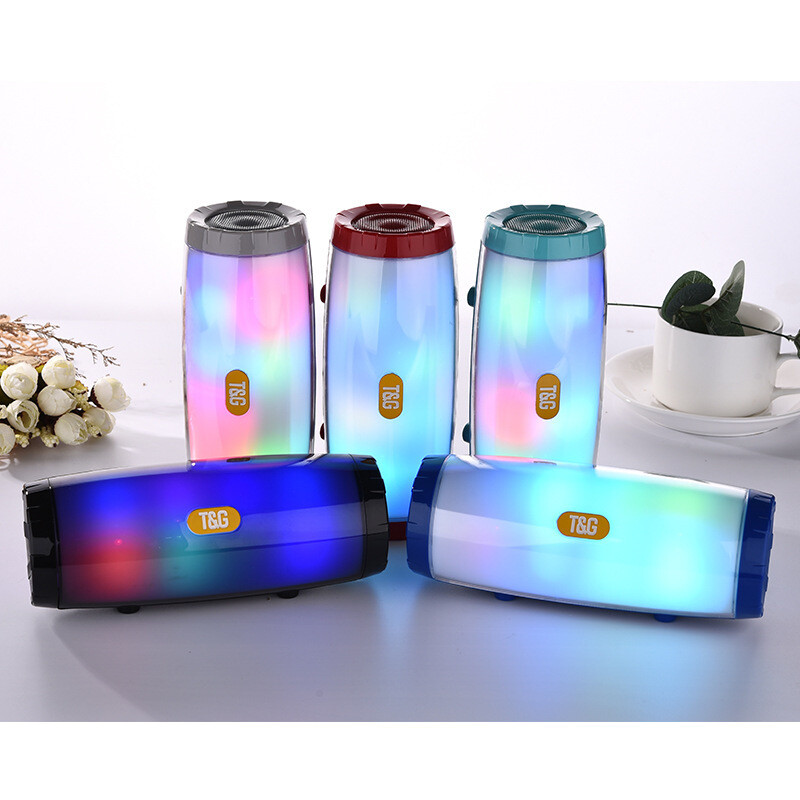 Bluetooth Speaker Night Lamp - Rainbow Colour Display 8 Modes - Rechargeable - TG165C