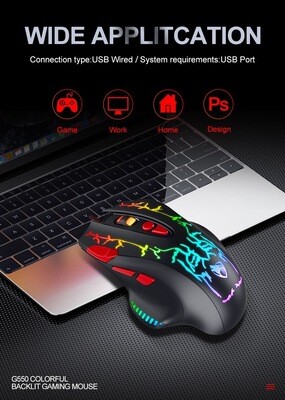 Wired Gaming Mouse - USB - Cool Changing Backlights - Adjustable DPI -G550
