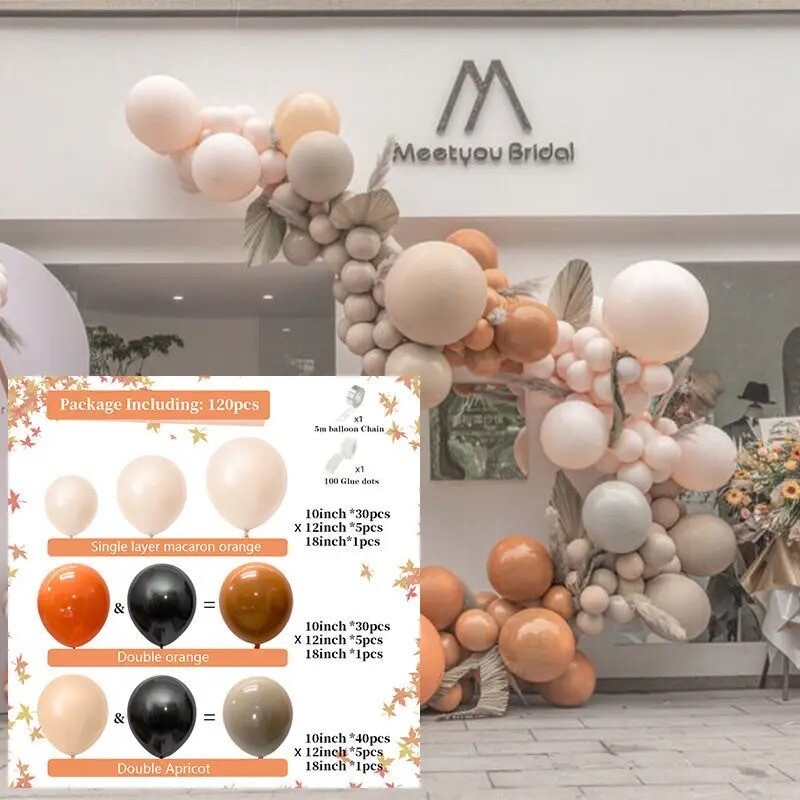 Garland Kitset Design # 51 - Apricot &amp; Browns - 120pcs