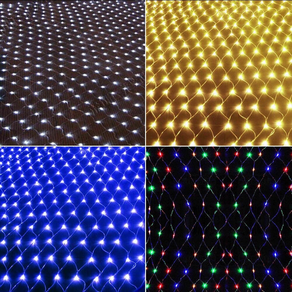 LED Net Lights - 4 Amazing Colours - 4 Different Sizes - 8 Function Pattern Controller