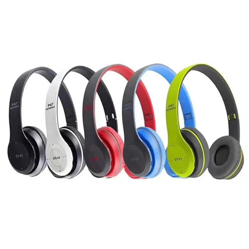 Bluetooth Headphones - Wireless - 5 x Coloured Designs - Foldable - With Mic