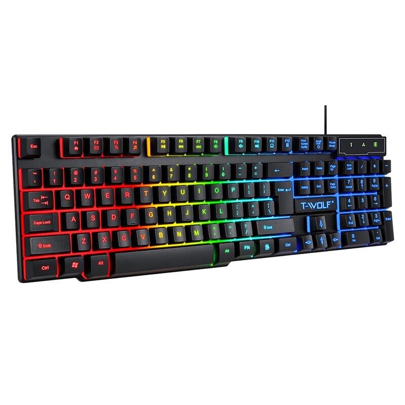 Computer Keyboard - USB - Coloured Background - 104 Keys - Suits Windows OS
