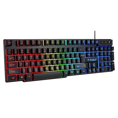 Computer Keyboard - USB - Coloured Background - 104 Keys - Suits Windows OS