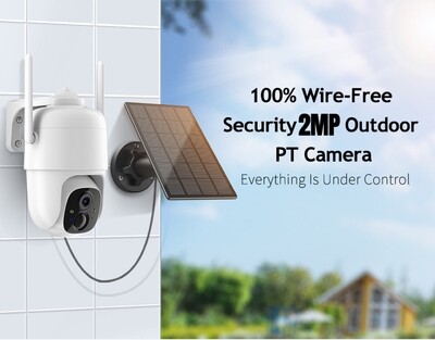 Security Wifi PTZ Camera - Solar Panel Charge - No Wiring Required - Vicohome Compatible - LS-85S