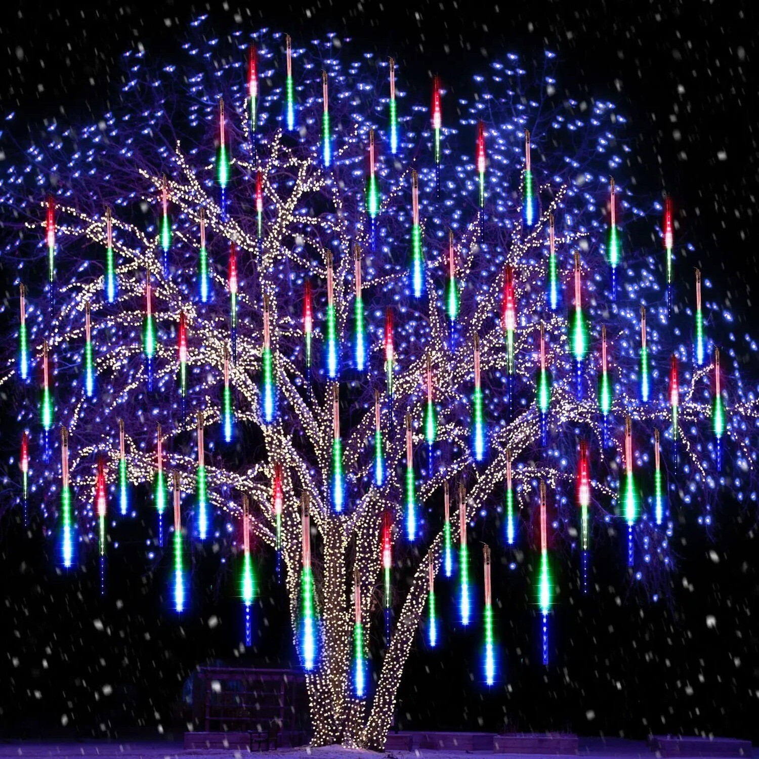 Solar Rain/Meteor Shower Lights - 4 Colours - 3 Sizes
