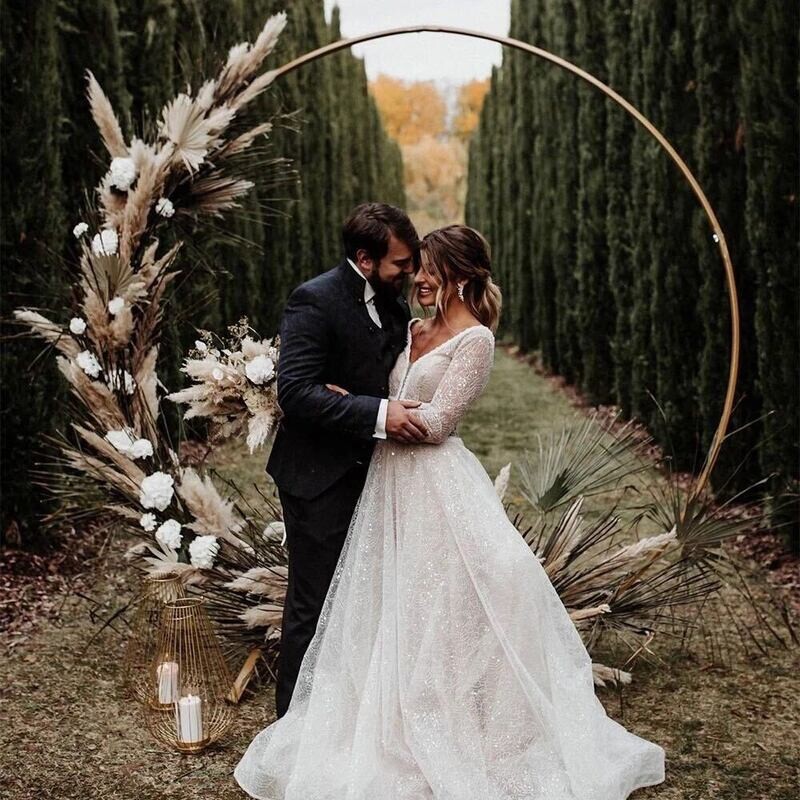 Balloon Garland Arch - 2m Round Backdrop For Presenting Your Garland - Single Hoop Or With Mesh Backing