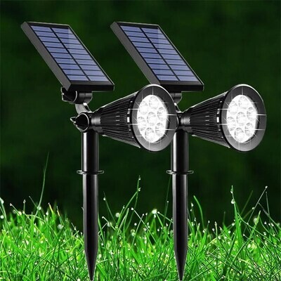 Solar &#39;Feature Wall&#39; Garden Spotlight - Light Up Statues, Trees, Water Fountains - Waterproof IPX65