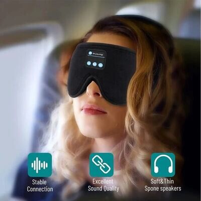 Deluxe Sleep Mask With Bluetooth - Stereo Surround Sound - Meditate, Sleep, Relax