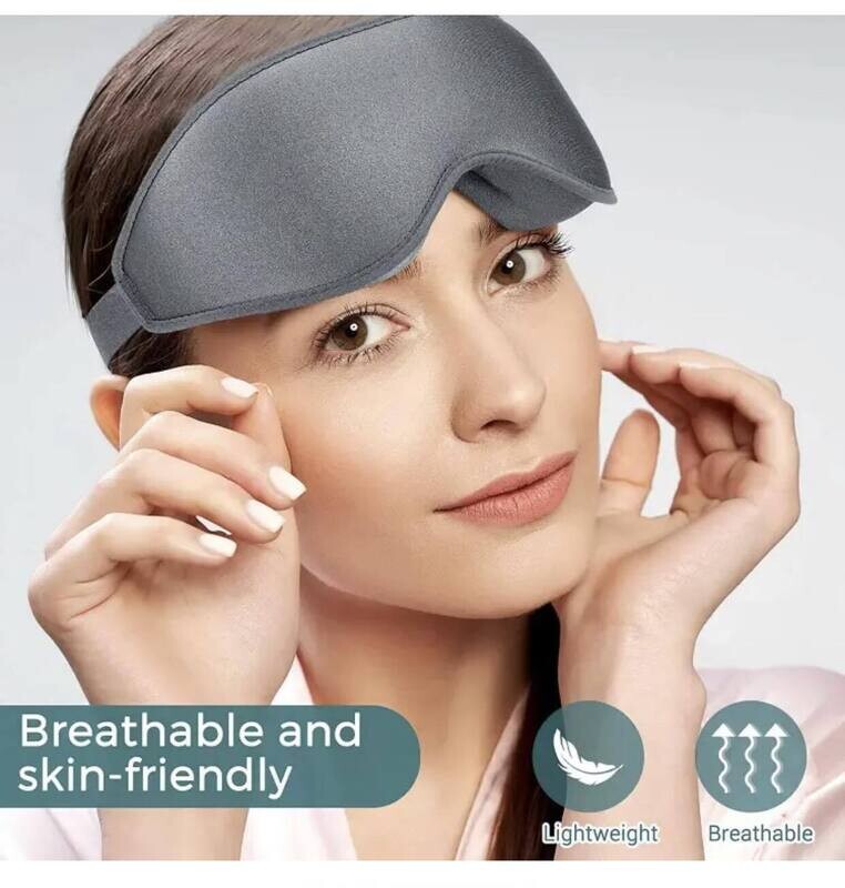 3D Sleep Mask - Soft Feel - Complete Darkness - Meditate, Sleep, Relax