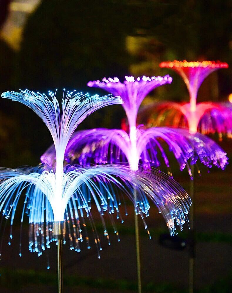 Solar Fountain Lights - RGB - Garden Display - Unique Look