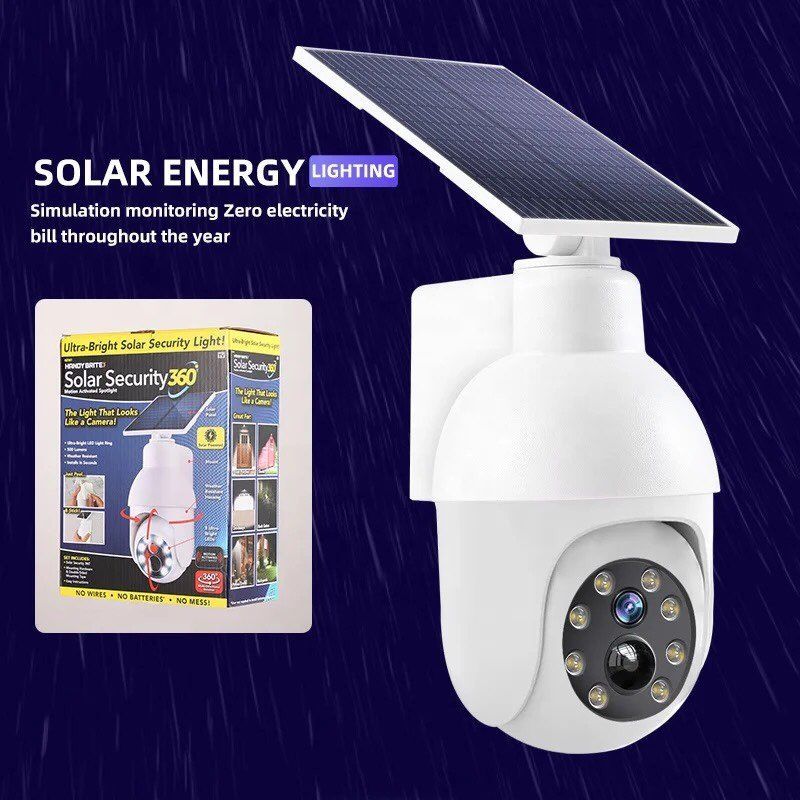 Solar Outdoor Light - Creates The Illusion Of Extra Security Cameras - Rotating Security Camera Look Solar Outdoor Light - Creates The Illusion Of Extra Security Cameras - Rotating Security Camera Look