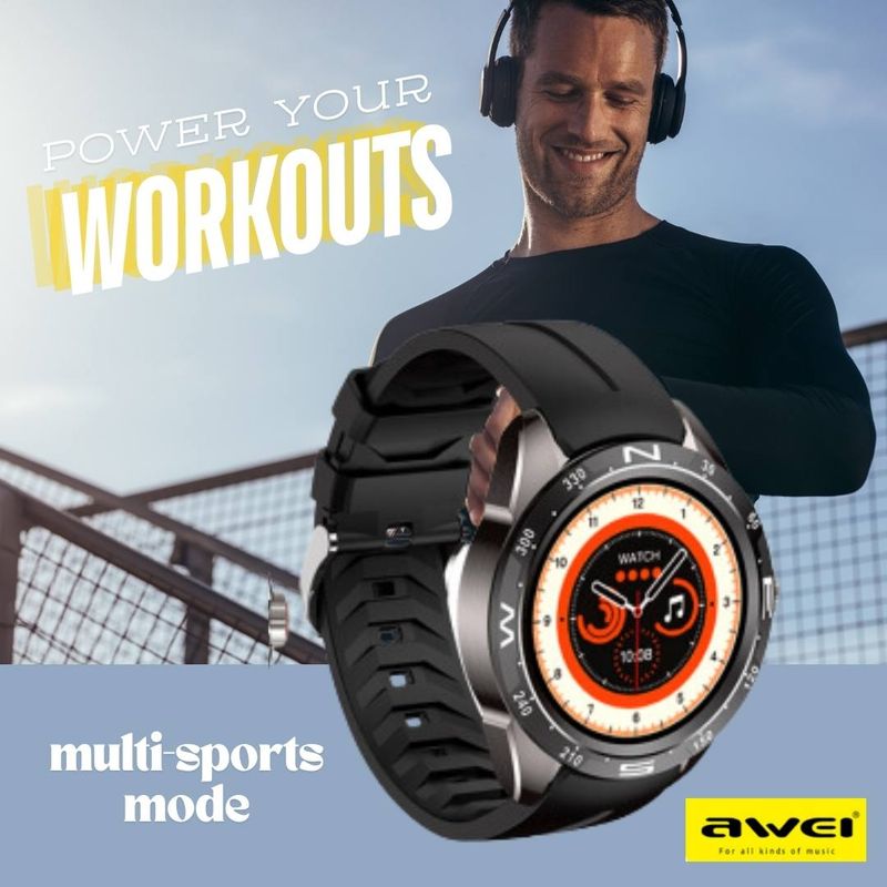 Men&#39;s Smartwatch - Active Health Management - Sports Modes - Bluetooth - Awei H22