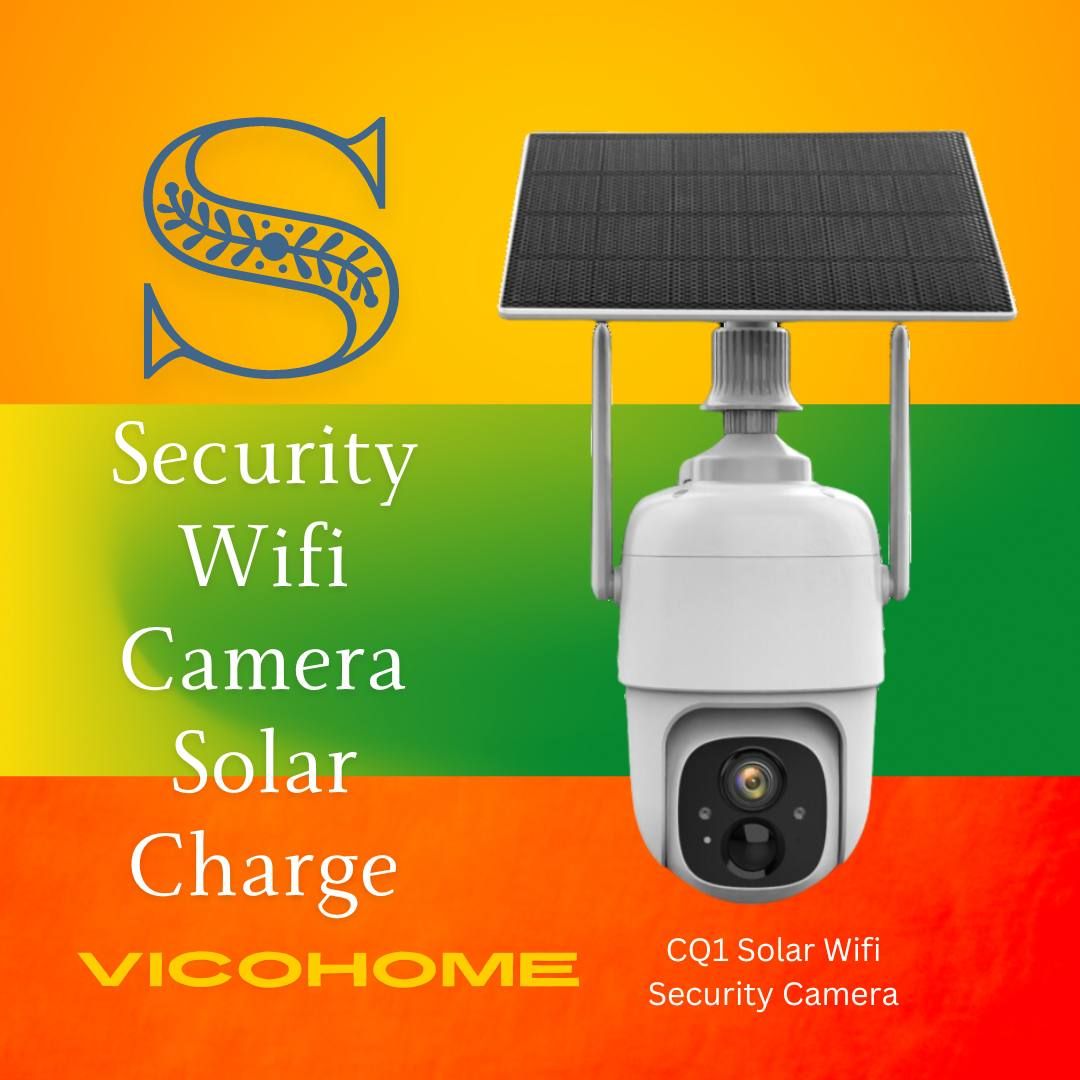 Security Camera - Wifi - PTZ - Solar Panel Charge - No Wiring Required - Vicohome Compatible - CQ1