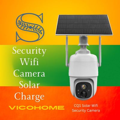 Security Camera - Wifi - PTZ - Solar Panel Charge - No Wiring Required - Vicohome Compatible - CQ1