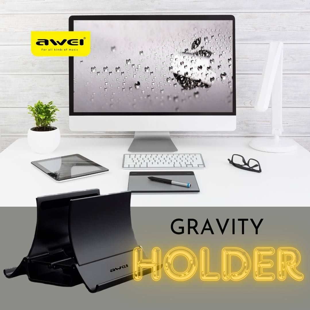 Gravity Storage Holder - Tablet/Smartphone  Stand - Laptop Charging Stand