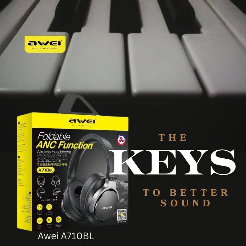 ANC Wireless Headphones - Get That &#39;Soul&#39; Sound -  Audio Engineering To Move You - Awei A710BL