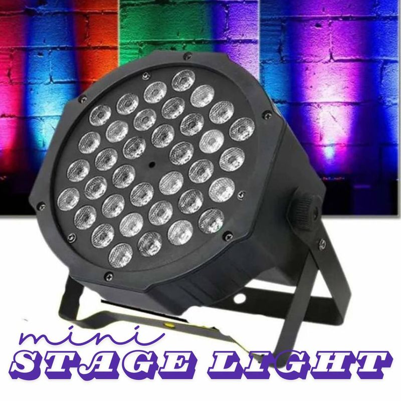 Stage Light - RGB - 7 Colours - Portable - 36 LED - Multiple Pattern Modes