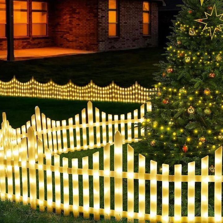 Decorative Solar Fencing - Muti Colour / Warm White - Snap Together - 2.8m - 8 Pattern Mode