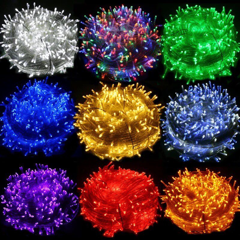 Fairy String Lights - 50m -LED - 8 Different Colours - Decorate Your Home/Garden/Event/Venue