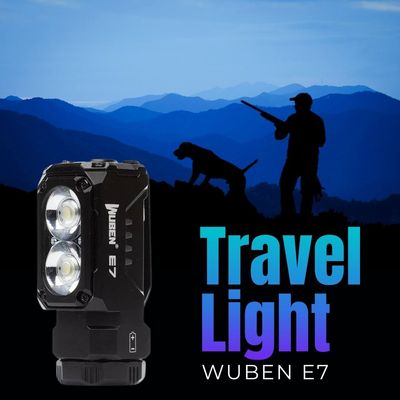 Wuben E7 - EDC Flashlight  - Super Bright - Go Hands Free - Max 1800 Lumens
