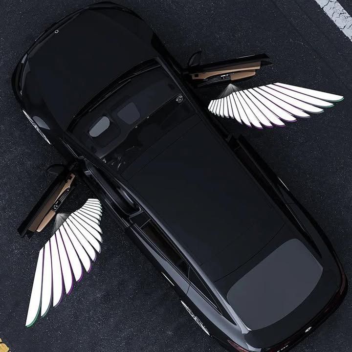 Angel LED - Car Door Light - Easy Installation - Battery Powered -2 Pack Set