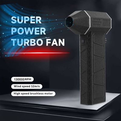 Portable Blower - Handheld Turbo Fan - High Powered - Rechargeable - Includes Vacuum Accessories