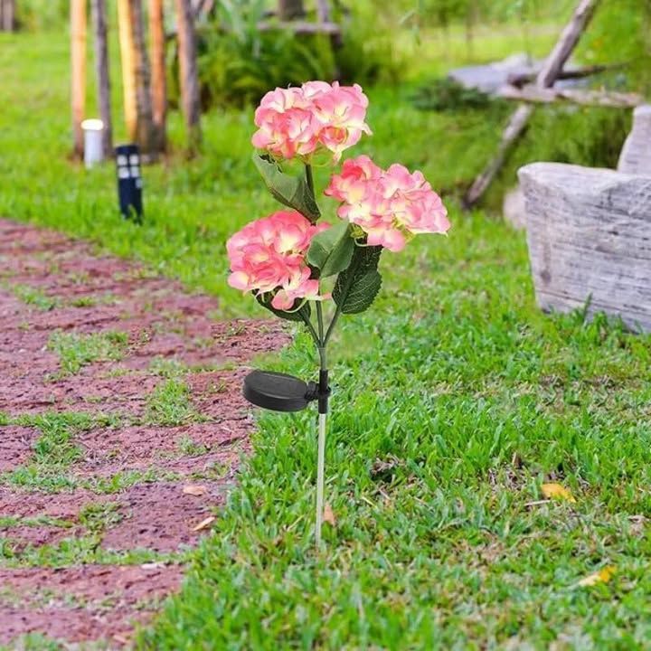 Hydrangea Solar Flowers - Light Up Your Garden At Night - Waterproof