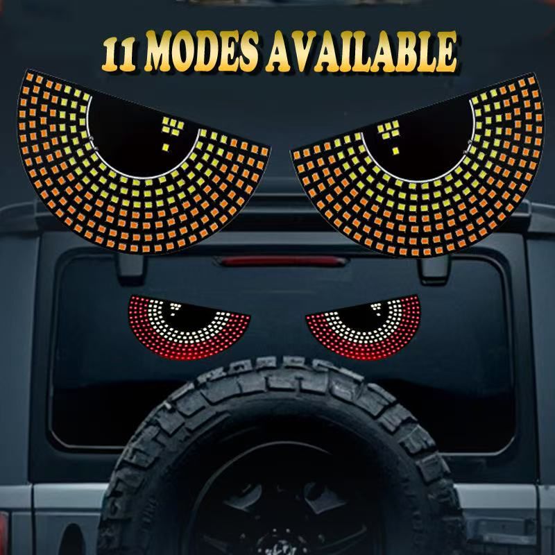 Car LED &#39;Eyes&#39; Lights - Rear View Eyes - Unique Decoration For Your Car - USB Plug - 4m Cable - 2 Designs