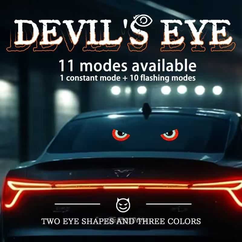 Car LED 'Eyes' Lights - Rear View Eyes - Unique Decoration For Your Car - USB Plug - 4m Cable - 2 Designs