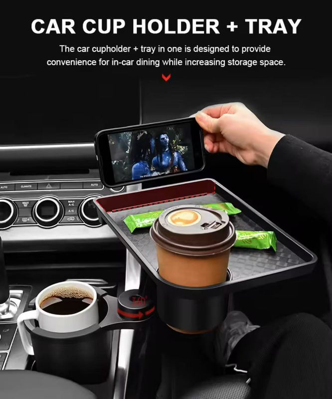 Secure Cup Holder Dinner Tray: The Perfect Road Trip Companion