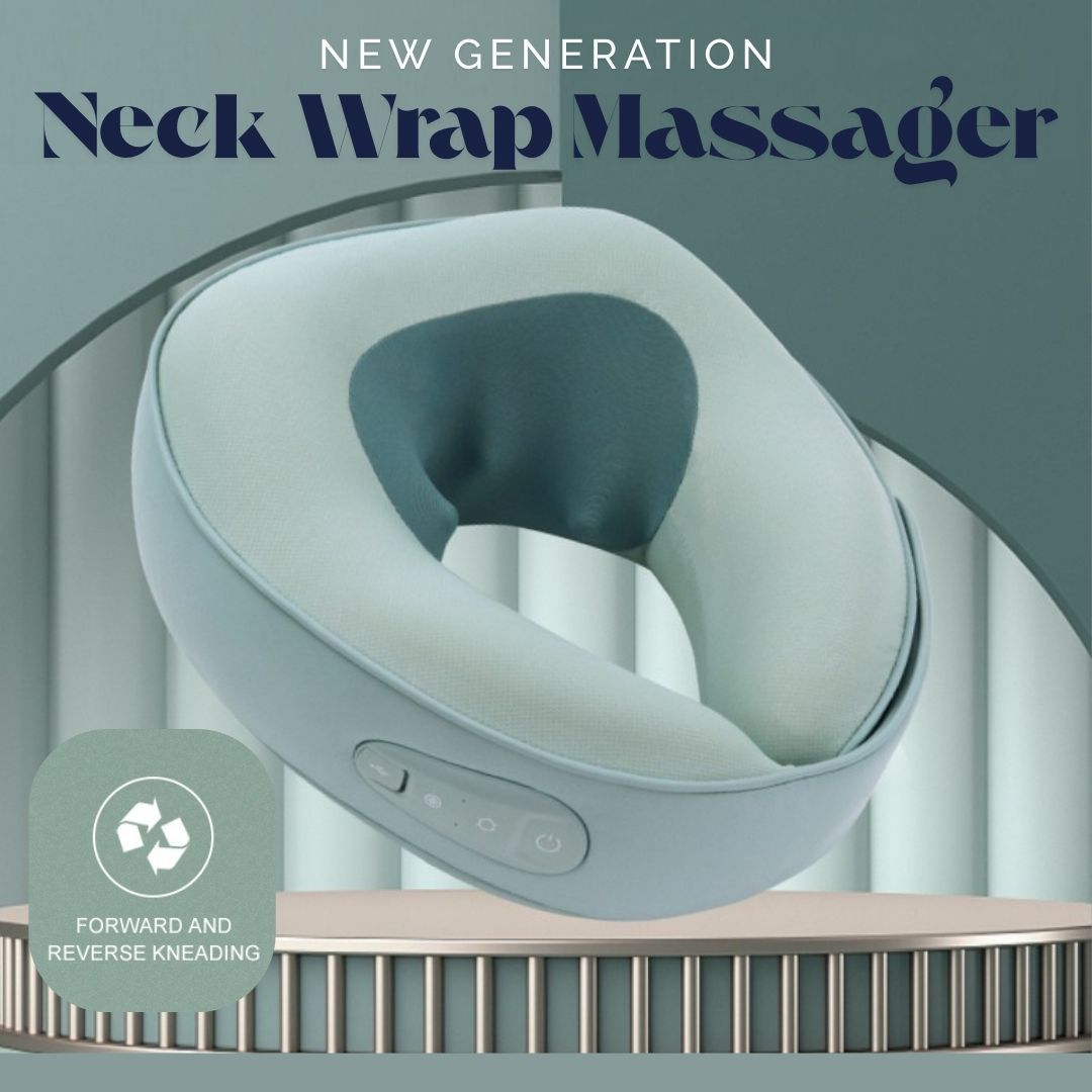 Neck Pillow Massager: Wrap Around Comfort | RelaxPro Kneading Action