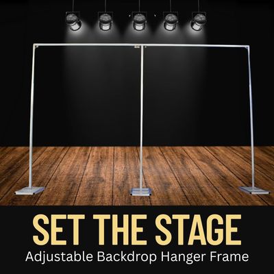 Adjustable Backdrop Hanger Frame: Parties Events, &amp; Weddings | Create Your Displays With Ease