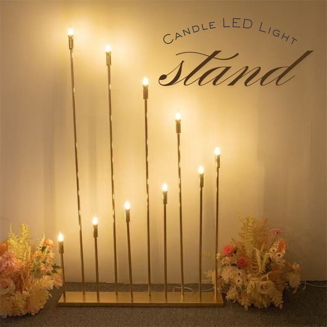 &#39;Rising Flame&#39; Candle LED Light Stand: 10 Ascending LED Bulbs | Perfect For Weddings, Diwali, Birthdays, Parties