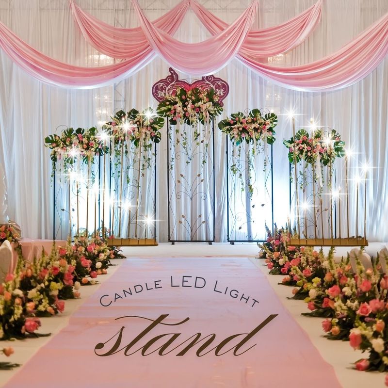 'Rising Flame' Candle LED Light Stand: 10 Ascending LED Bulbs | Perfect For Weddings, Diwali, Birthdays, Parties