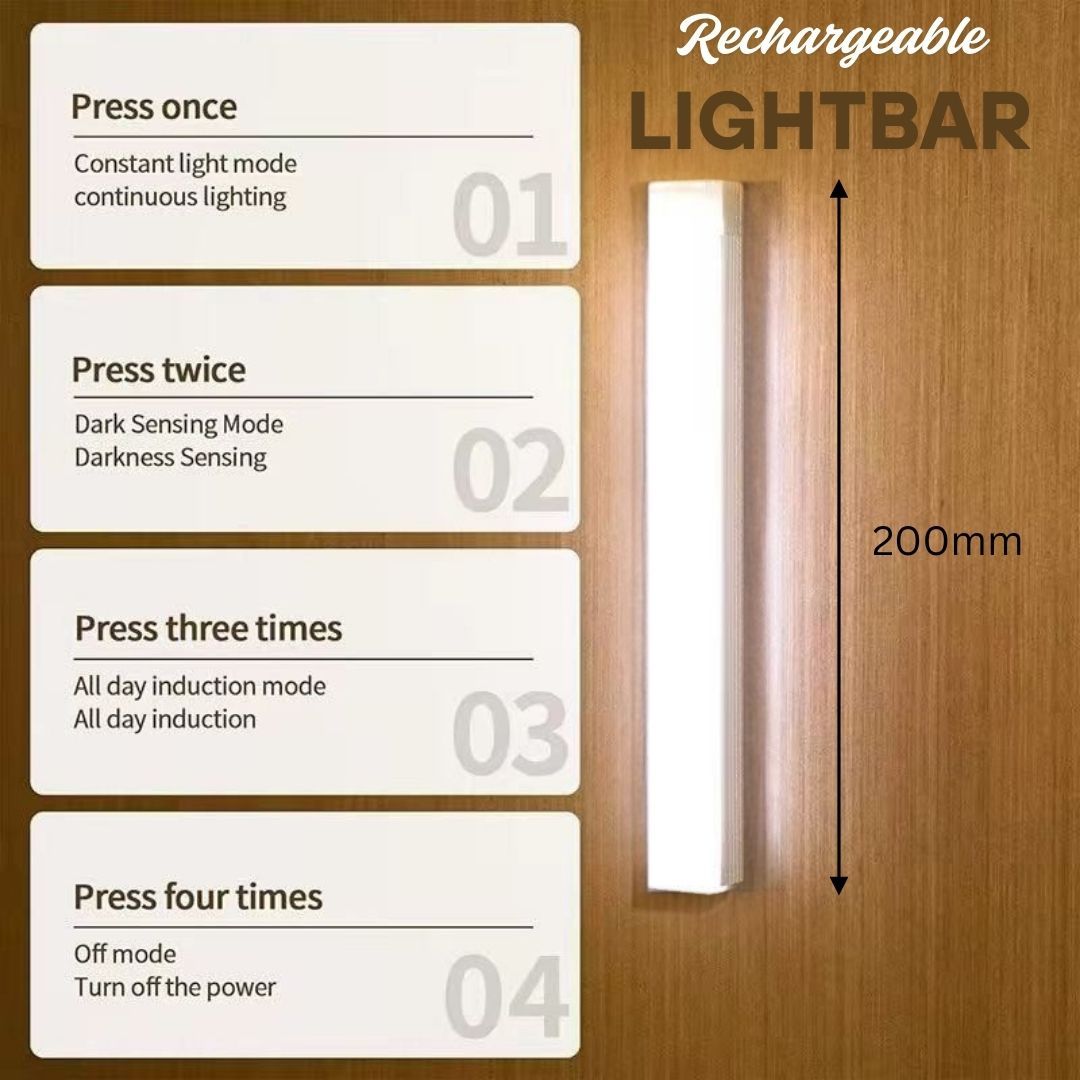 Rechargeable Light Bar: Motion Detection | Perfect For Dark Spaces