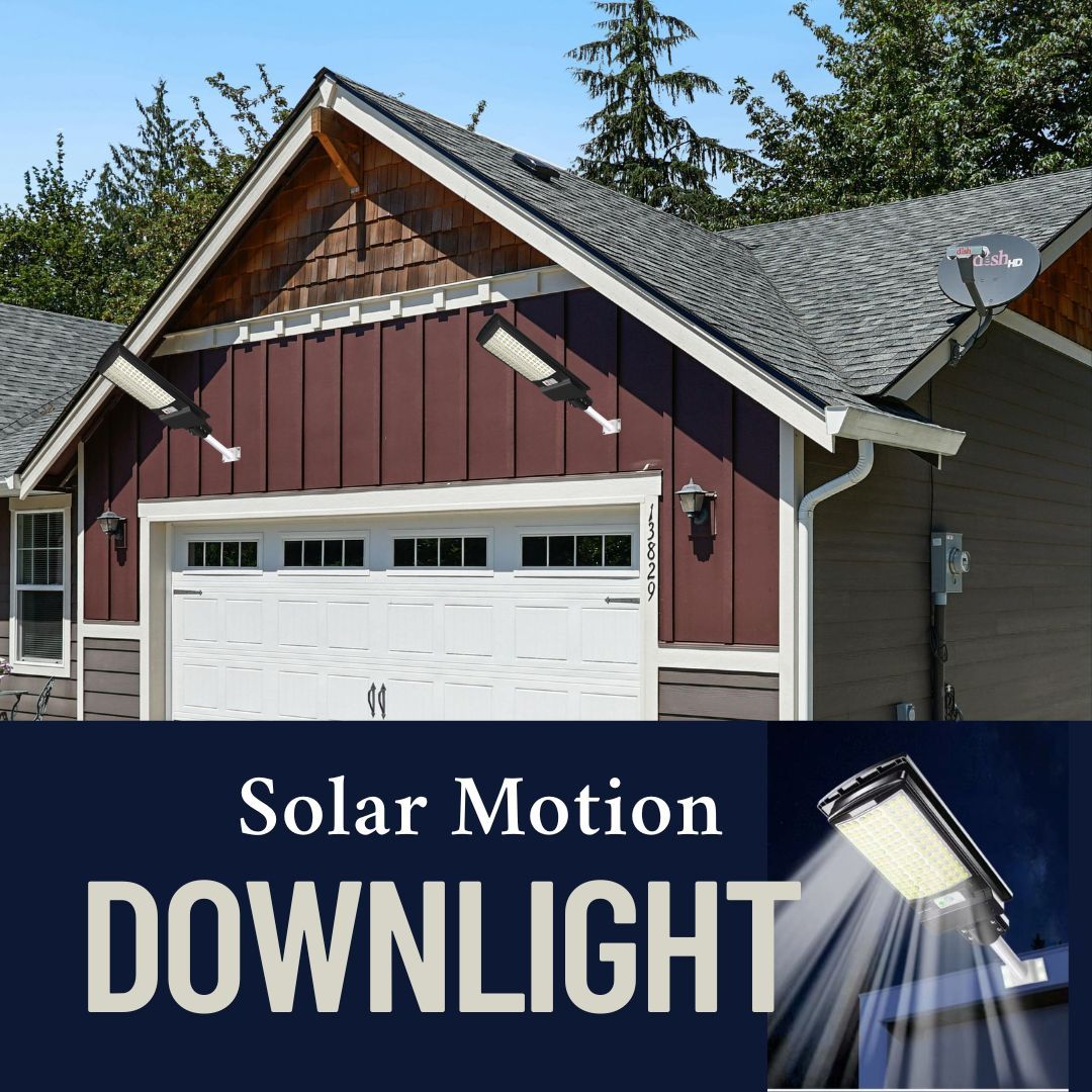 SolarMax Downlight: Light Up Large Areas | Motion Detection + Constant Lighting