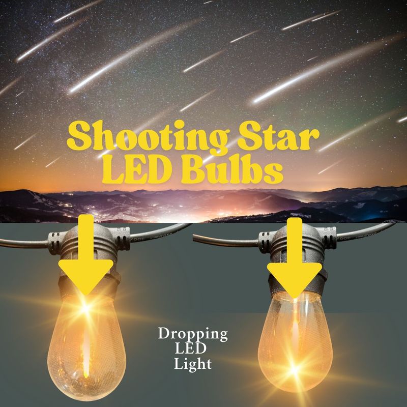 Shooting Star Festoon Lights - Shop Store Front | Parties &amp; Events | 7m - 10 Bulbs - Connectable