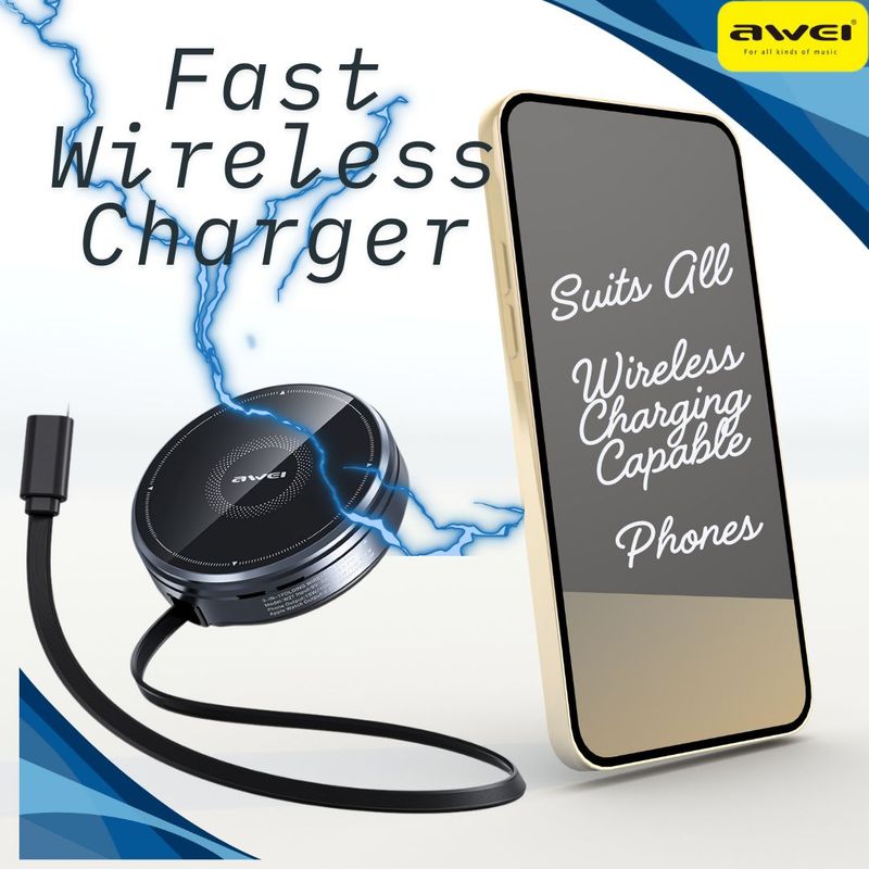 Magnetic Wireless Charger - 3-in-1 Wireless Charger For Phones, Watch, And Earbuds