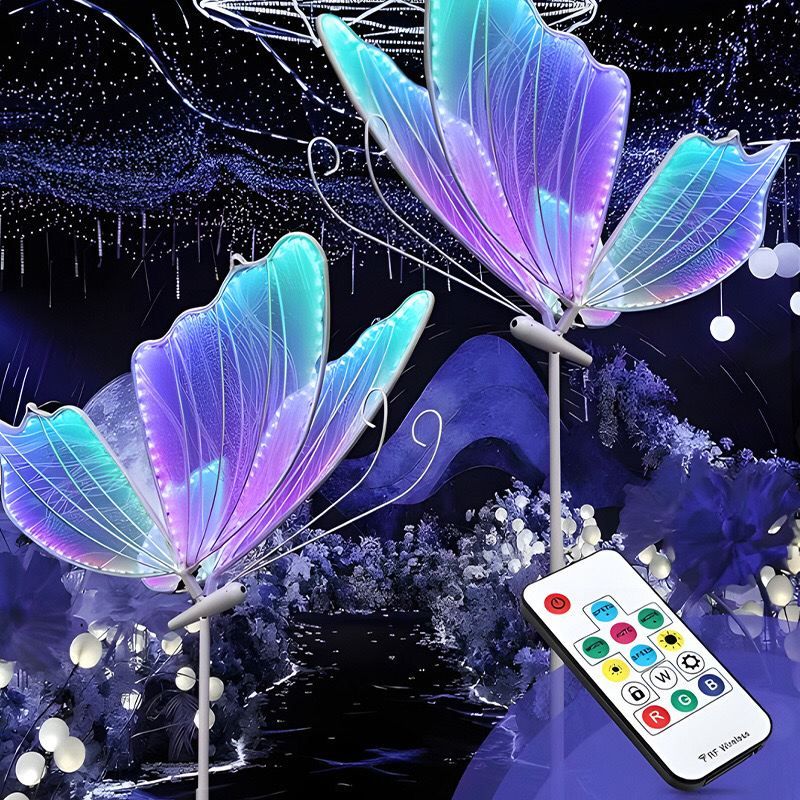 Butterfly LED Stand: RGB Multi Coloured Lights With Remote - Perfect For Weddings, Events, & Parties - Create A Magical Display Butterfly LED Stand: RGB Multi Coloured Lights With Remote - Perfect For Weddings, Events, & Parties - Create A Magical Display
