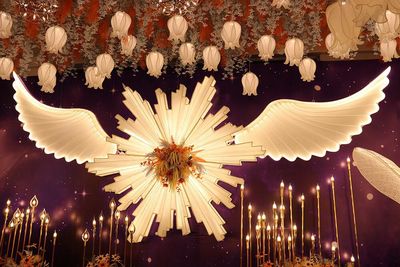 Angel Wings - LED Lights - Warm White - Individual Stand - 2 Sizes
