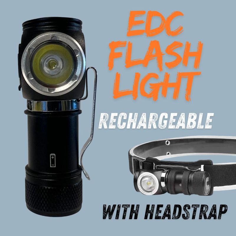 EDC Flashlight | Headlight - The Compact Powerhouse - Tactical Mini Flashlight