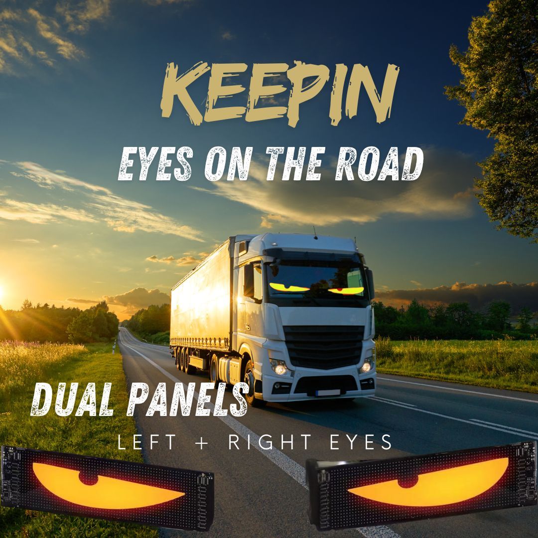 Dual LED Pixel Screen - Moving Cartoon &#39;Eyes&#39; For Your Truck, Car, Van, SUV | Left + Right &#39;Eyes&#39;