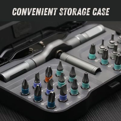 Ratchet Screwdriver Set - Toolbox Essential - 24 Bit - Make DIY Projects Easy