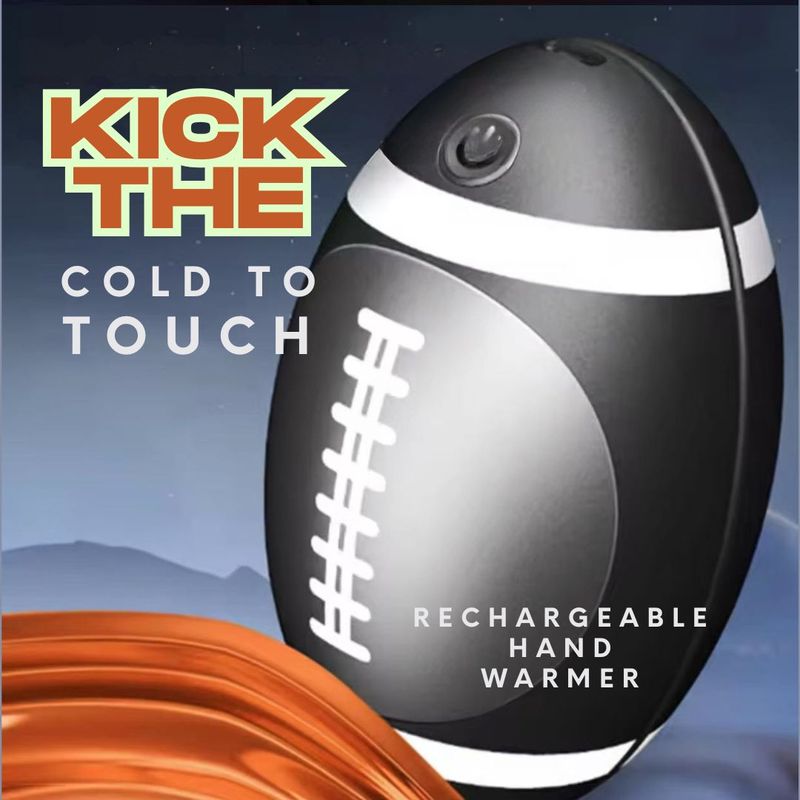 Double Hand Warmer - Rugby Ball Shape - Rechargeable - Portable - 3 Heat Levels