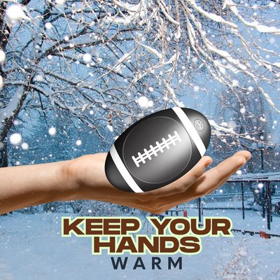 Double Hand Warmer - Rugby Ball Shape - Rechargeable - Portable - 3 Heat Levels
